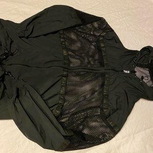 Pink mesh rain jacket